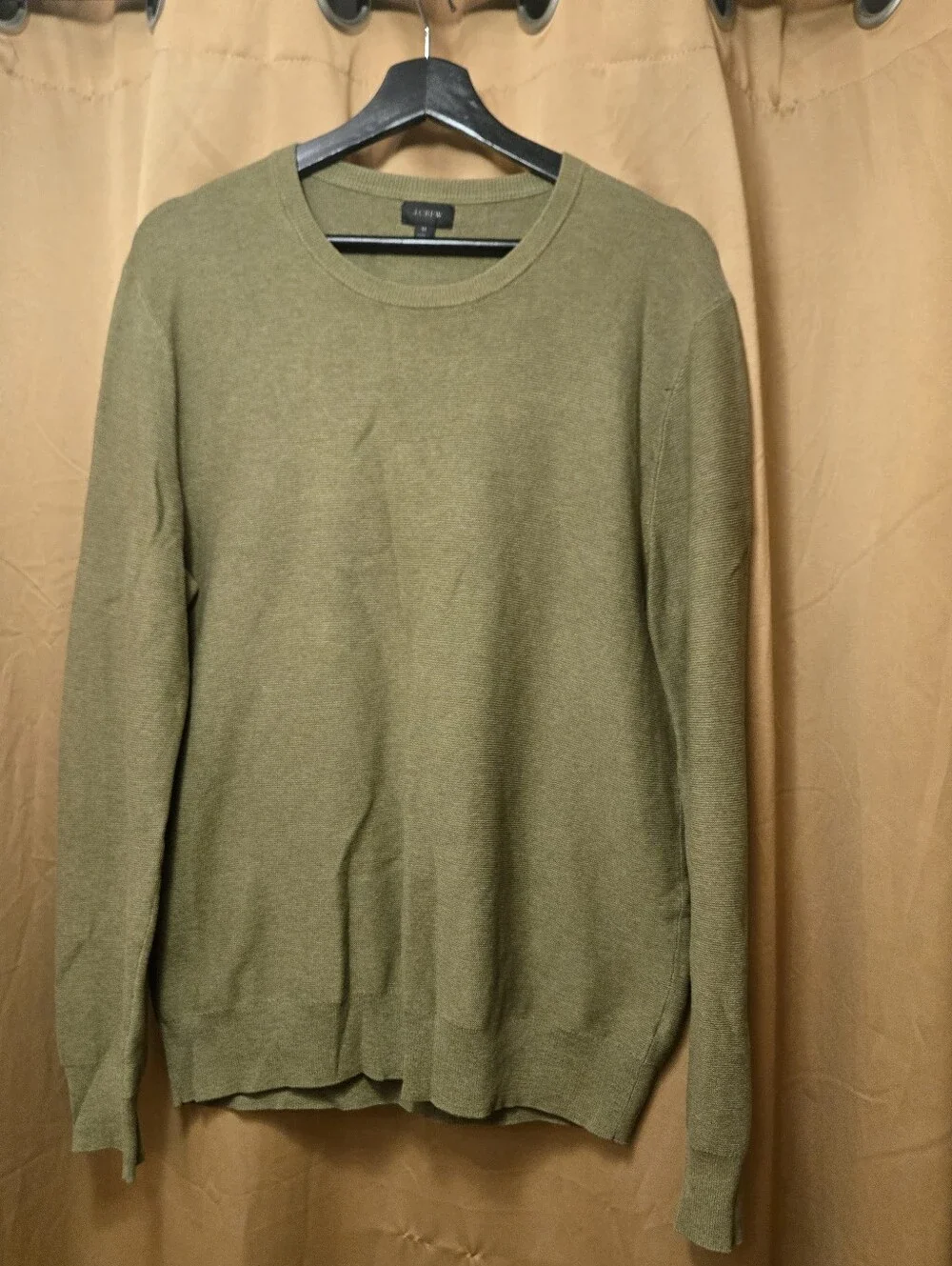 J. Crew Olive Green Cotton Sweater Size Medium